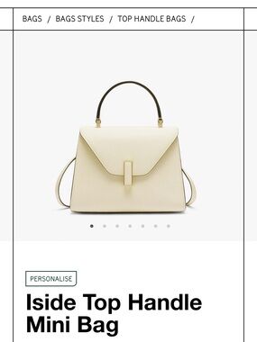 Valextra Iside Top Handle Mini Bag - Cream